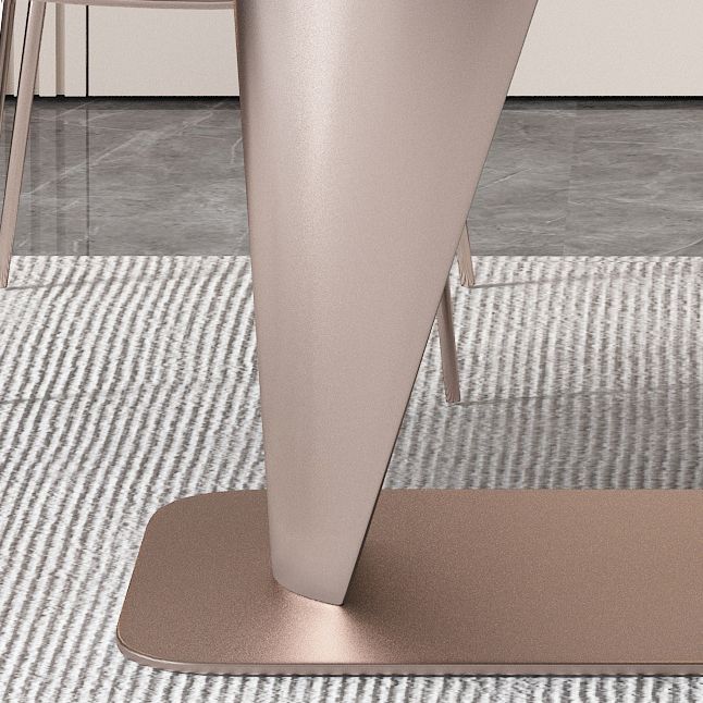 1/4/5/7 Pieces Rectangle Dining Set Luxurious Sintered Stone Top Dinette Table Set