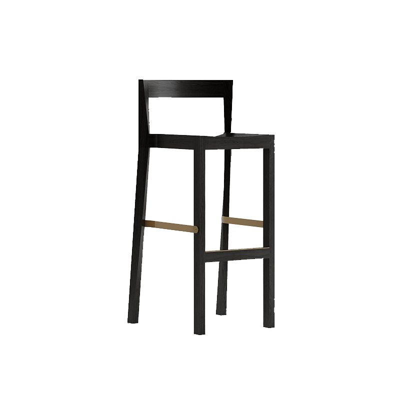 Solid Wood Bar Stools Designer Style Stackable Bar Stool with Backrest