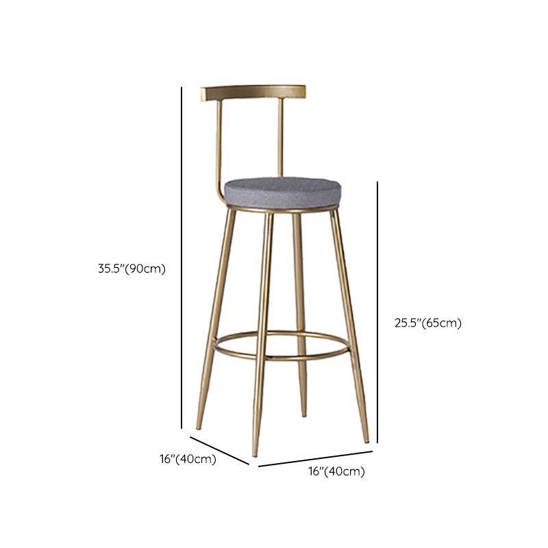 Faux Leather Dining Stools Low Back Bar Stools with Metal Base