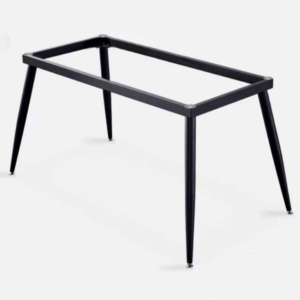 Rectangular Modern Style Sintered Stone Dining Table Dining Furniture with 4 Legs Metallic Base