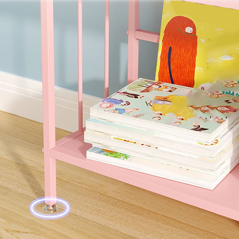 Scandinavian Standard Bookcase Metal Open Back Bookshelf with Shelves