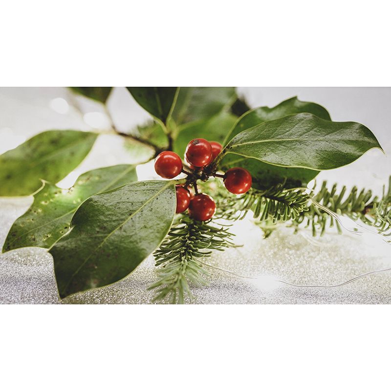 Customized Holly Wallpaper Mural Stain Resistant for Living Room Decor