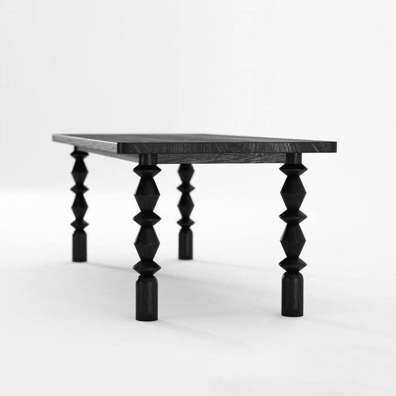 Mesa de comedor informal rectángulo Mesa fija de madera maciza para restaurante