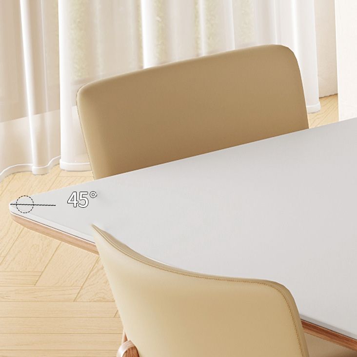 Medieval Modern Stone Dinette Table 4 Legs Dining Table for Kitchen