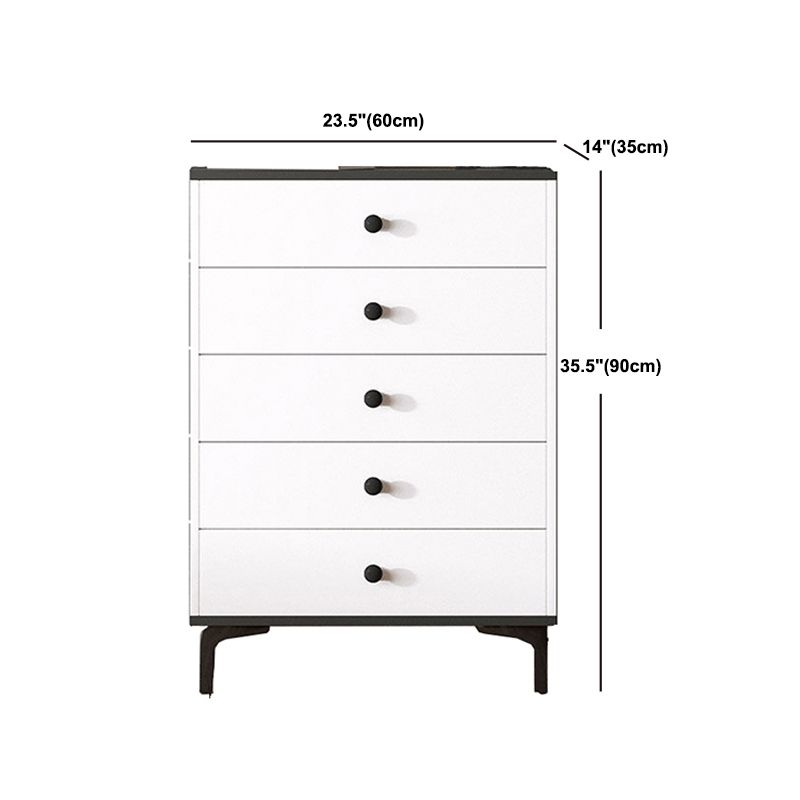 Contemporary 35.43'"Tall Wooden Chest, Rectangle Accent Cabinet with Drawers