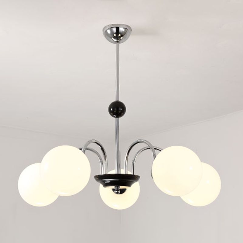 Moderner Glasschatten Kronleuchter multi -hanges Anhängerlampenlampe für Wohnzimmer