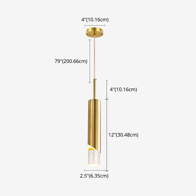 1 éclairage pendentif à cylindre léger