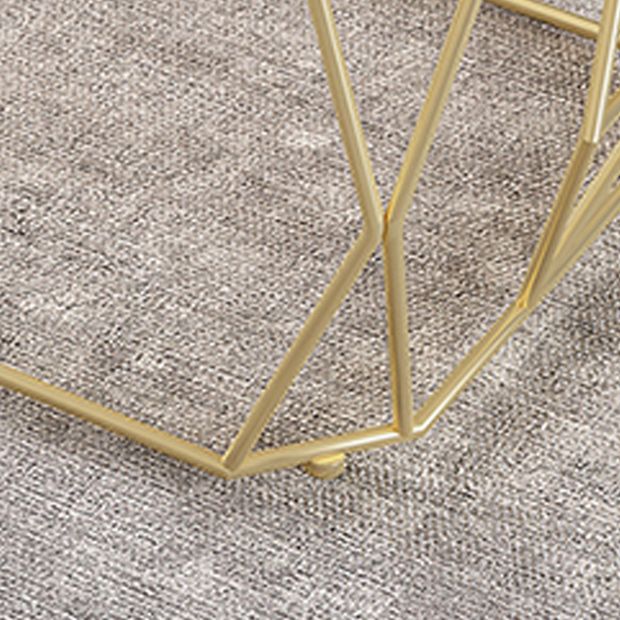 Modern Frame Coffee Table Rectangular Glass Top Cocktail Table for Living Room