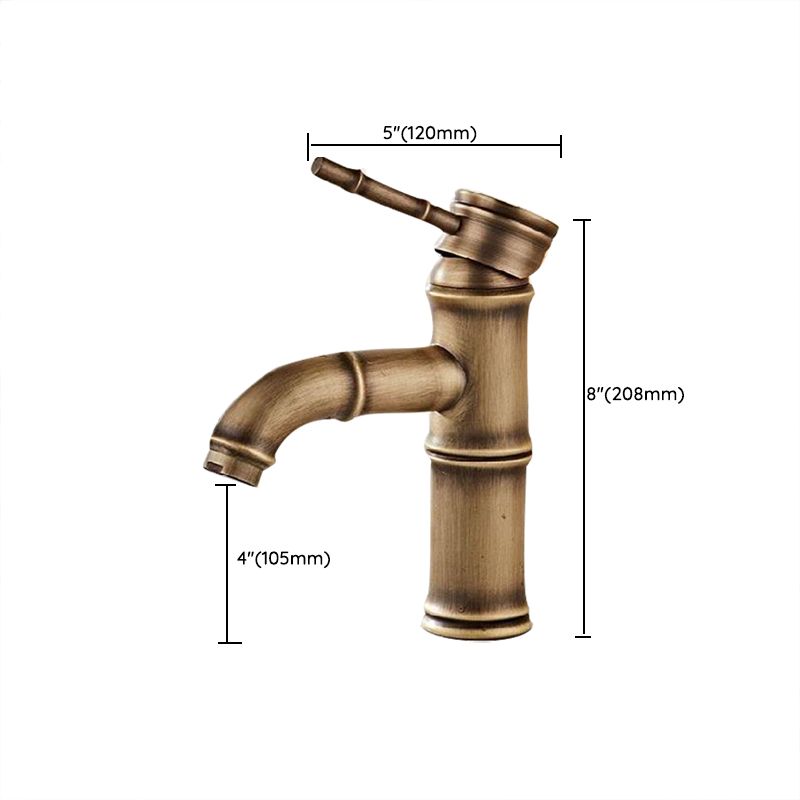 Brass Country Basin Faucet Single Hole Vanity Sink Faucet for Bathroom