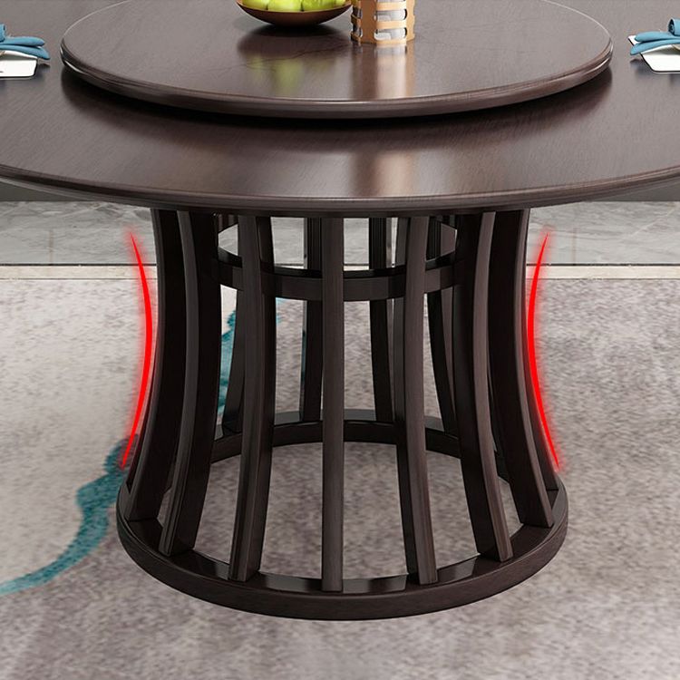 Rubberwood Solid Wood Table Round Dining Table for Kitchen Table