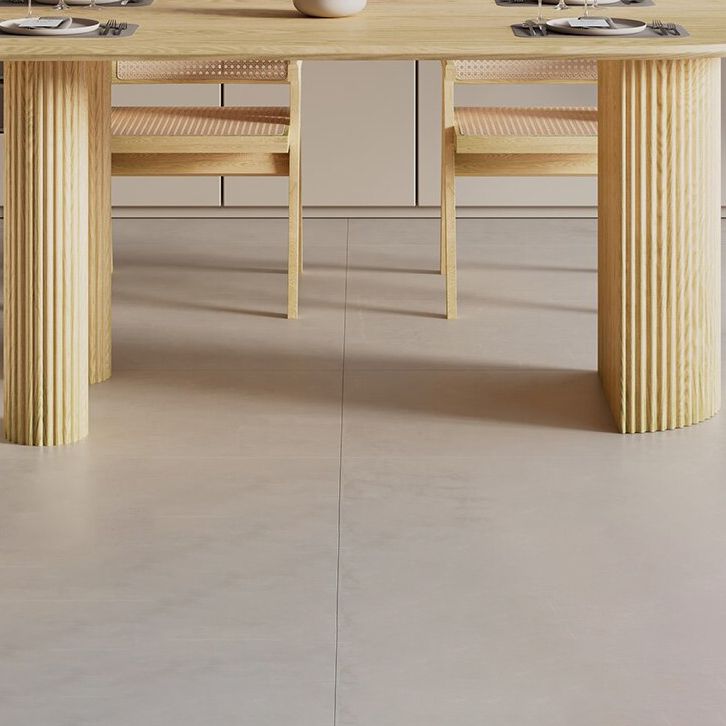 Free Form Dining Table Pine Solid Wood Dining Table in Walnut and Natural