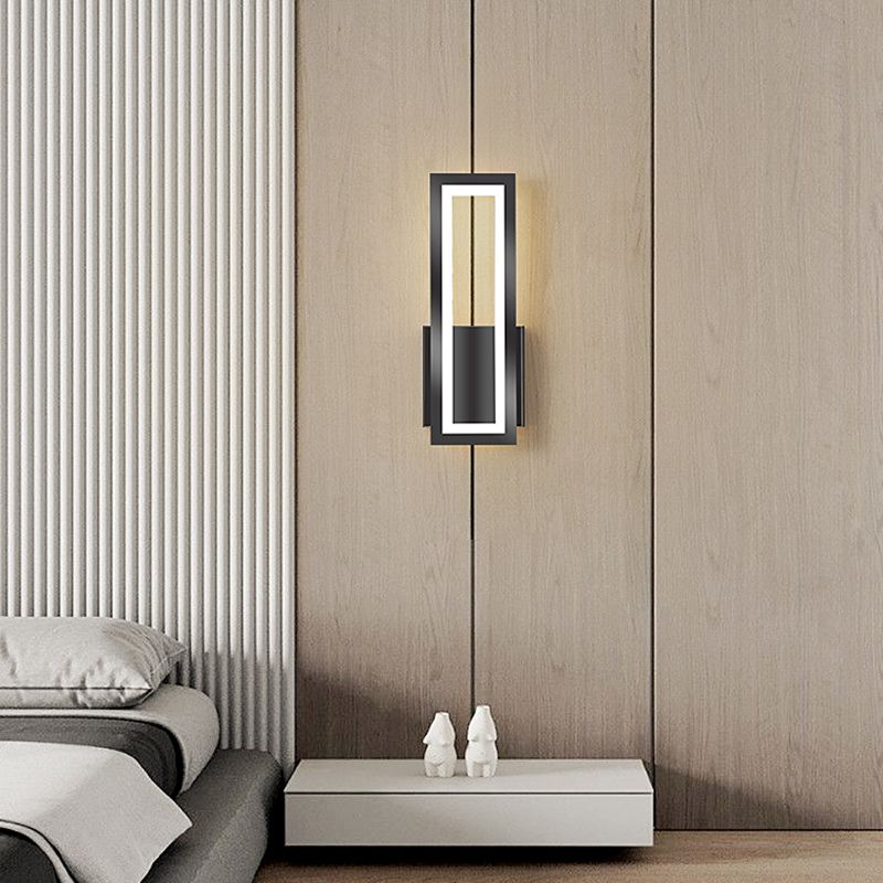 Rectangular Wall Light Fixtures Modern Minimalist Style Acrylic Wall L