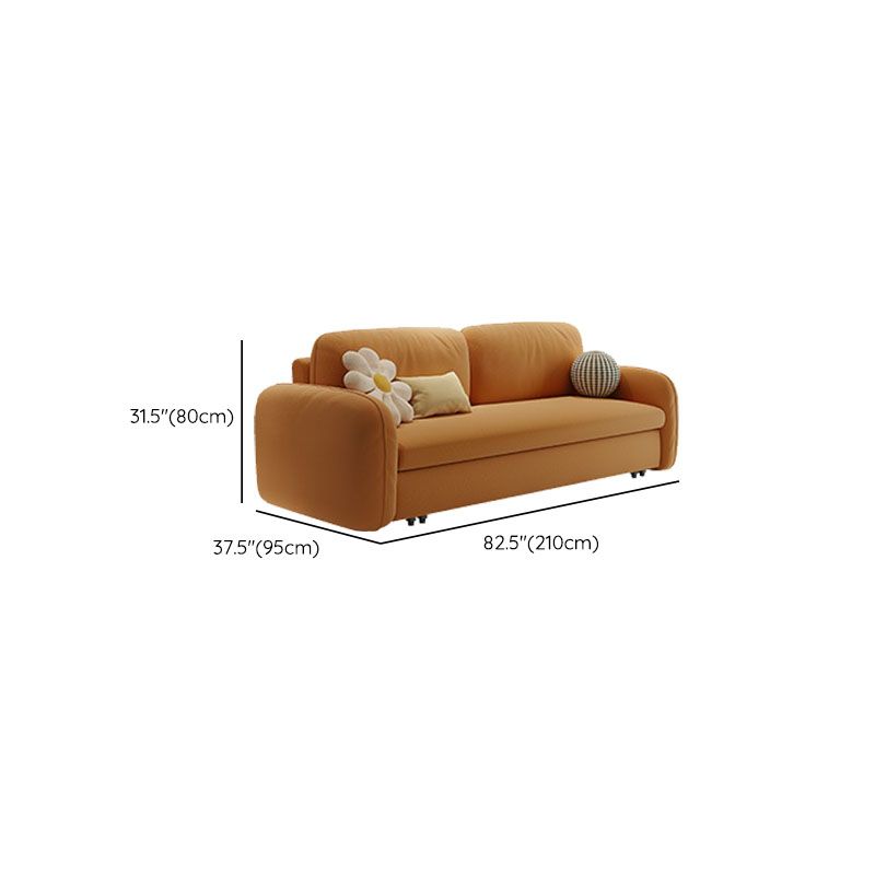 Contemporary Solid Color Sofa Bed Stain Resistant Sofa for Living Room