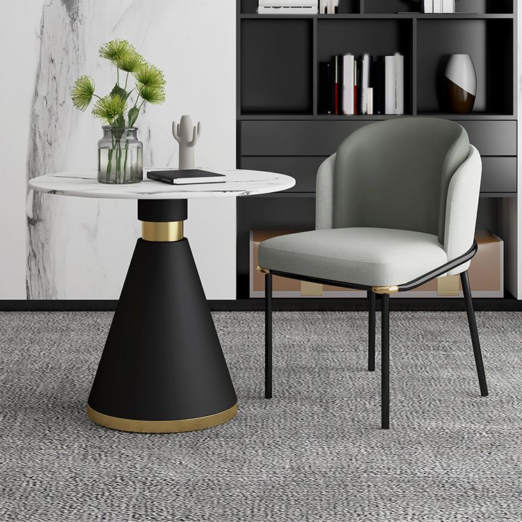 Glam Sintered Stone Dining Table Set Round 1/2/5 Pieces Dining Table Set for Home Use