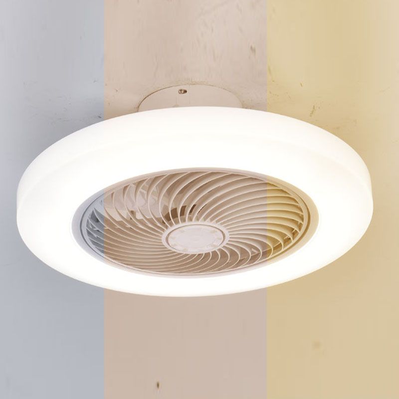 Moderne kreative LED -Deckenventilator Leichte schmiedeeisere kreisförmige Flush -Halterung mit Acrylschatten