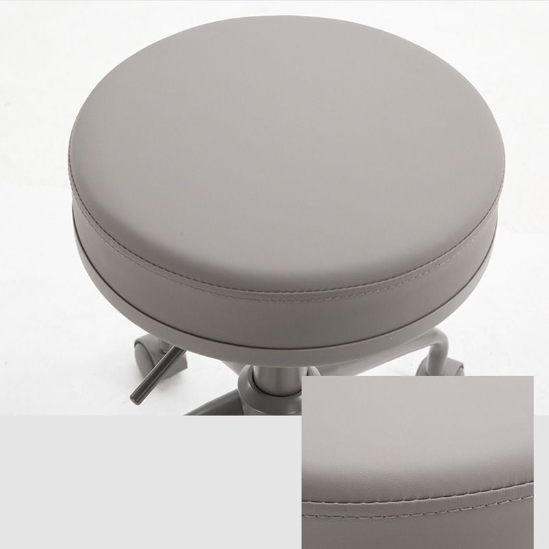 Adjustable Modern Counter Bar Stool Armless Leather Bar Stool with Swivel