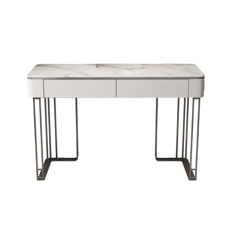 Modern Double Drawers Vanity Dressing Table Slate Makeup Vanity Set