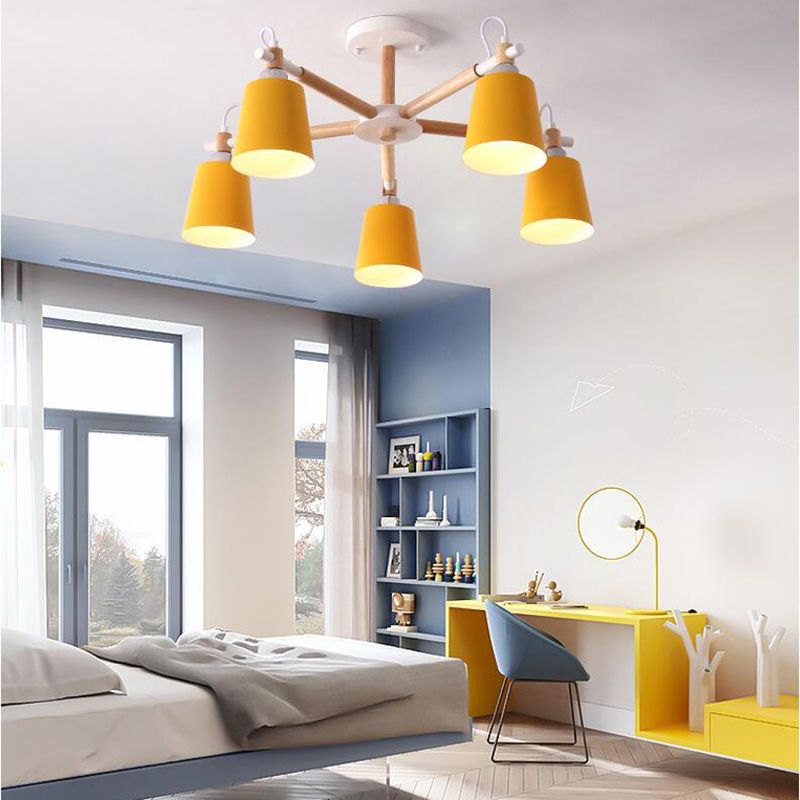 Gearceerde hangende kroonluchter simplistische metalen hanglampverlichting voor woonkamer