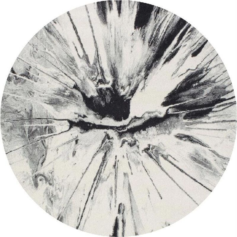 Minimalistischer moderner Teppich Multicolor-Aquarell-Print Teppich Haustierfreundlicher Maschinenwaschableie-Rutschteppich für Wohnzimmer