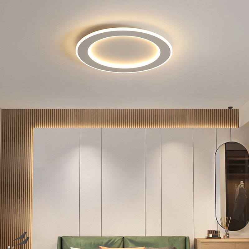 LED Ceiling Light White Round Ceiling Mount Light with Acrylic Shade for Bedroom