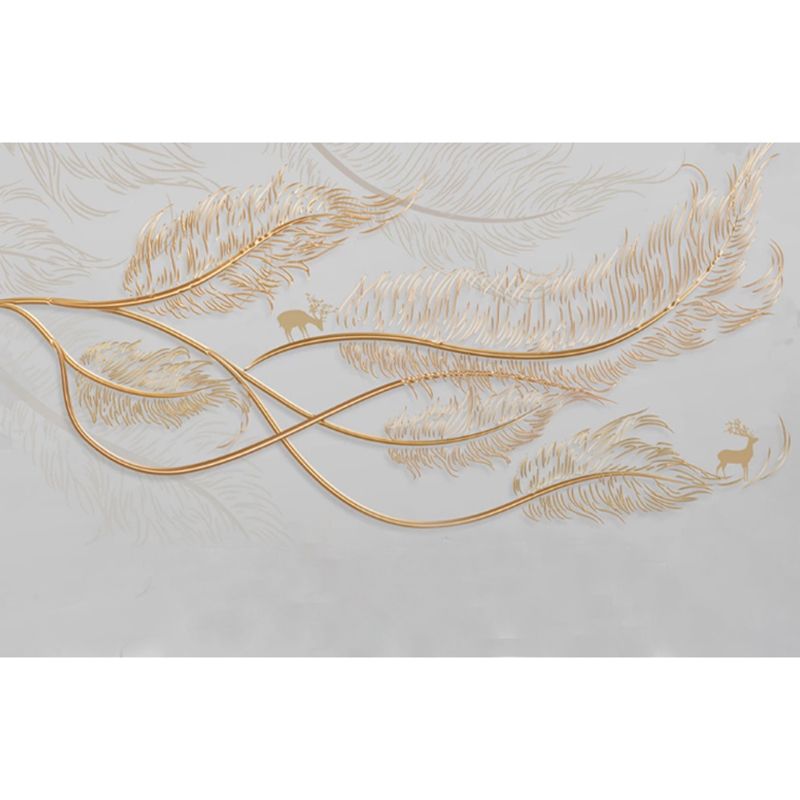 Romantic Feather Wall Decor for Accent Wall Minimalist Wall Mural, Personalized Size Available