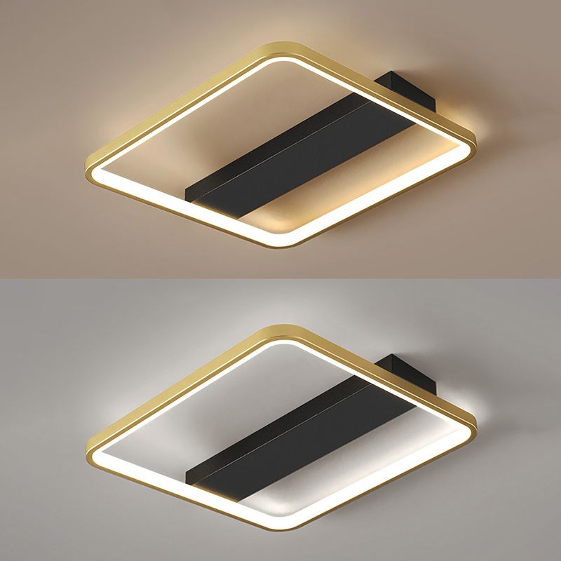 Luces de techo de montaje en superficie de metal de estilo moderno Lámpara de montaje geométrica de 1 luces de 1 luces