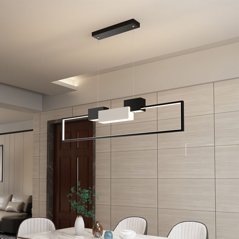 Zeitgenössischer Stil Rechteck Form Island Beleuchtung Ideen Metal Island Anhänger