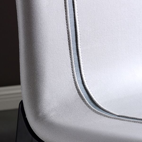 Contemporary Home Side Chair Solid Back Upholstered Wood Dining Room Chair