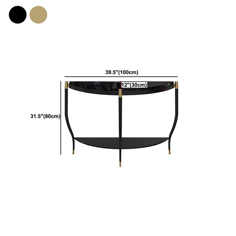 Glam Hall Console Table with 3 Legs 1-shelf Slate  Moon Console Table