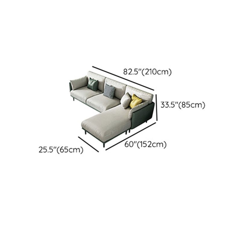 Contemporary Faux Leather Sofa with Pillows Back and Pillow Top Arm