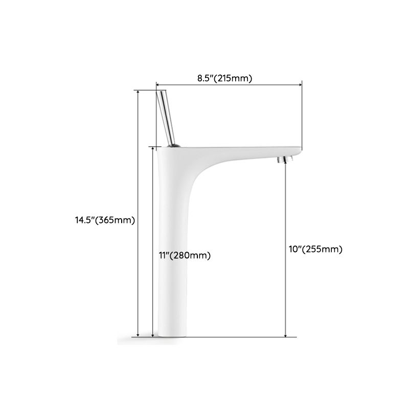Modern Style Bathroom Sink Faucet with 1-Handle Brass Sink Faucet