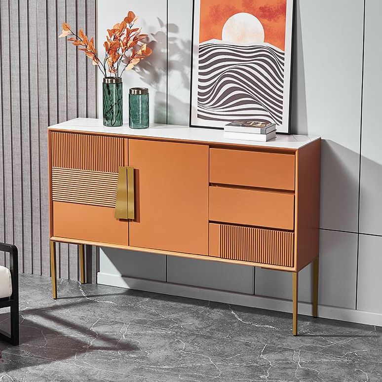 Contemporary Glam Combo Dresser Stone Storage Chest Dresser for Bedroom