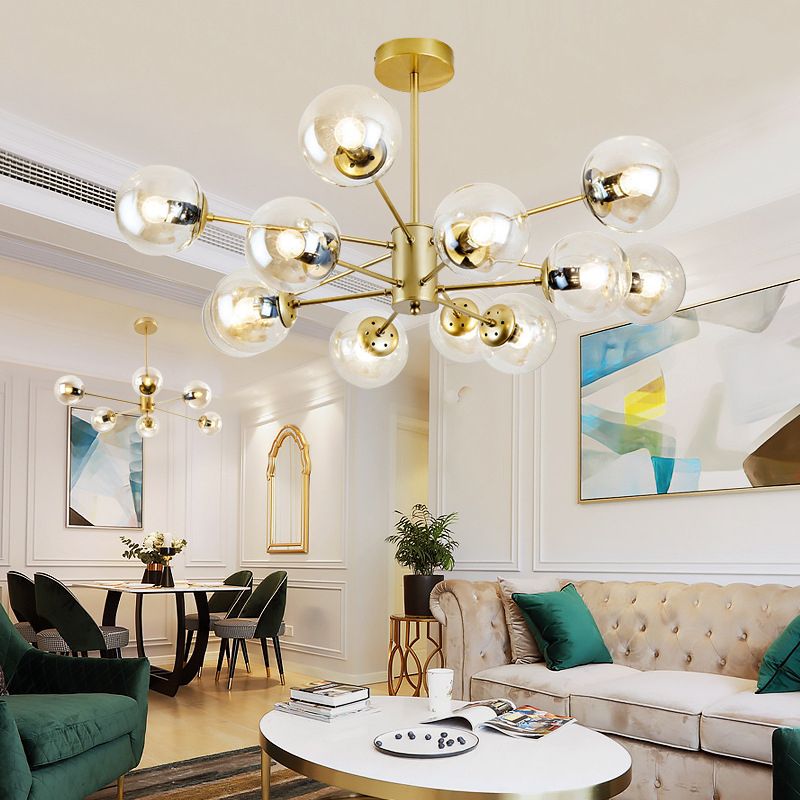 Luz de lámpara de lámpara de vidrio contemporánea Restaurante Hanging Chandelier