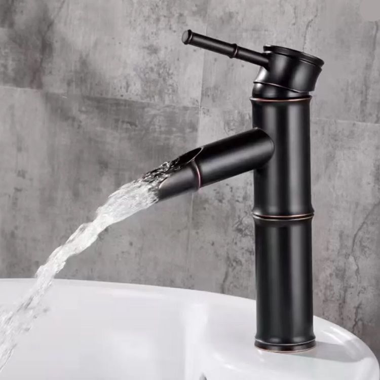 Farmhouse 1 Hole Vanity Sink Faucet Brass Circular Basin Faucet