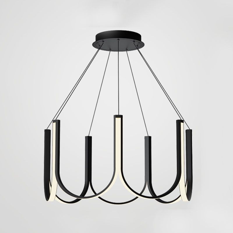 LED -Deckenpendellicht mit Acrylschatten -Einfachheit Kronleuchter Licht