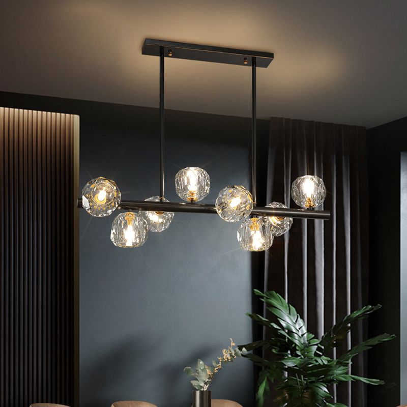 Modernist Ball Shape Island Pendants Crystal Pendant Lights for Dining Room