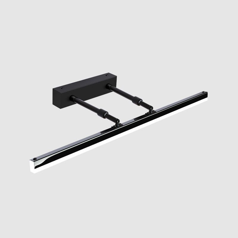 Metal Swing Arm Wall Sconce in Modern Style Linear Shade LED Mirror Wall Lighting