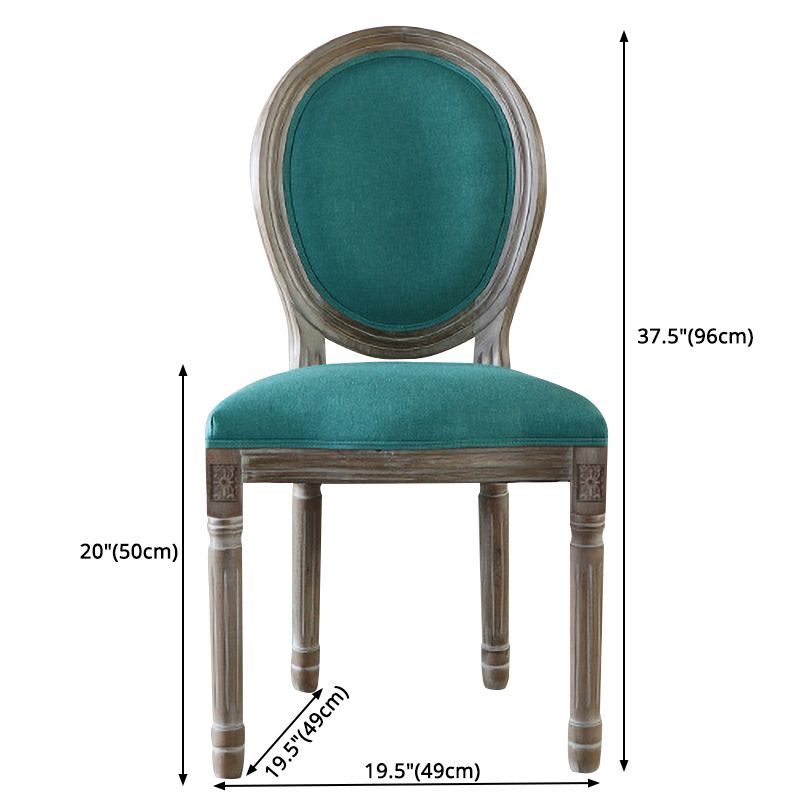 Country Style Dining Chair King Louis Back Side Chair with Wood Legs for Home Use