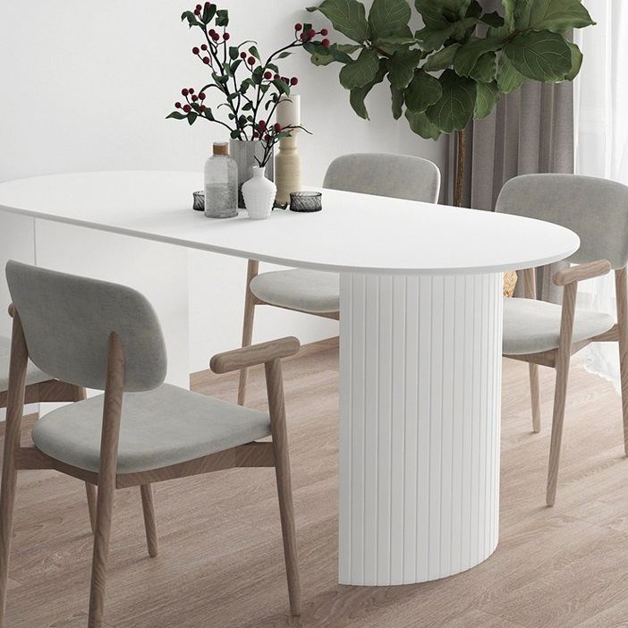 Sintered Stone Esstisch Einfachheit Doppelte Sockstisch für Esszimmer