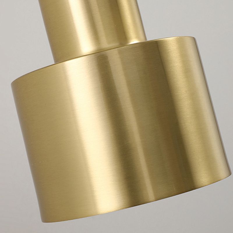 Lámpara de pared colgante artística moderna Luz de pared cilíndrica de cobre para espacios interiores