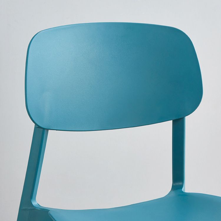 Sillas de comedor de plástico de estilo moderno, silla apilable de comedor con respaldo abierto para cocina (juego de 4)