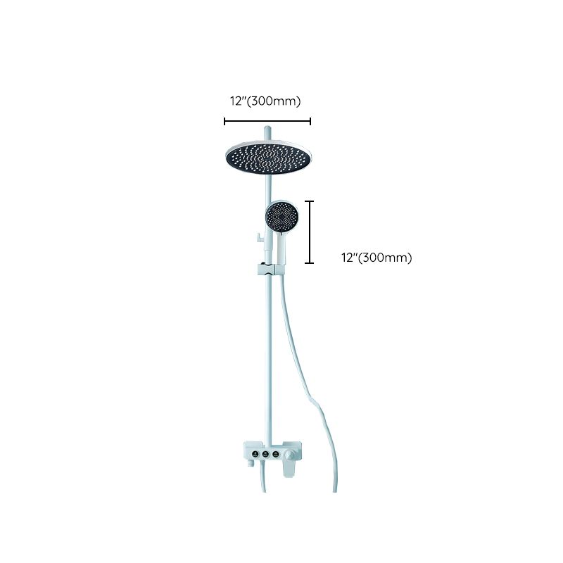 Contemporary Copper Shower System Wall Mounted Shower System with Hand Shower