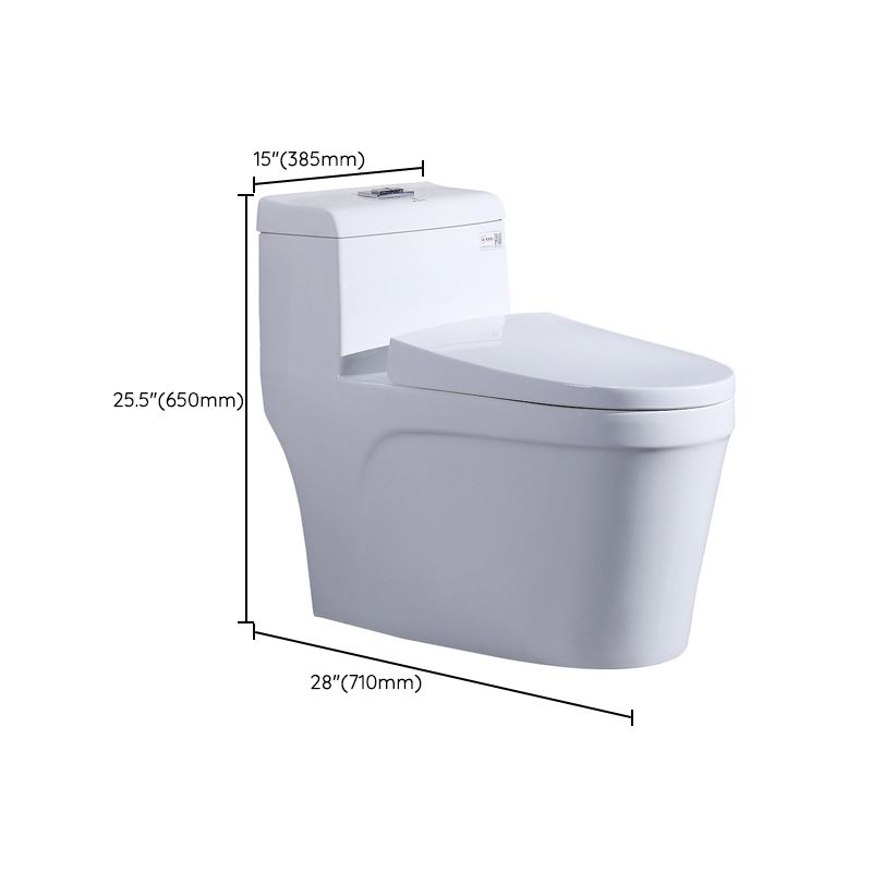 Modern Ceramic Toilet One Piece Flush Toilet with Toilet Seat