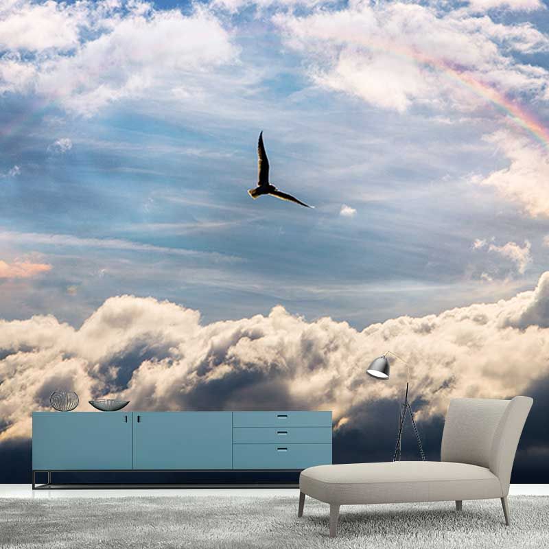 Rainbow Sky Murals Wallpaper for Bedroom, Waterproofing, Custom Size Available