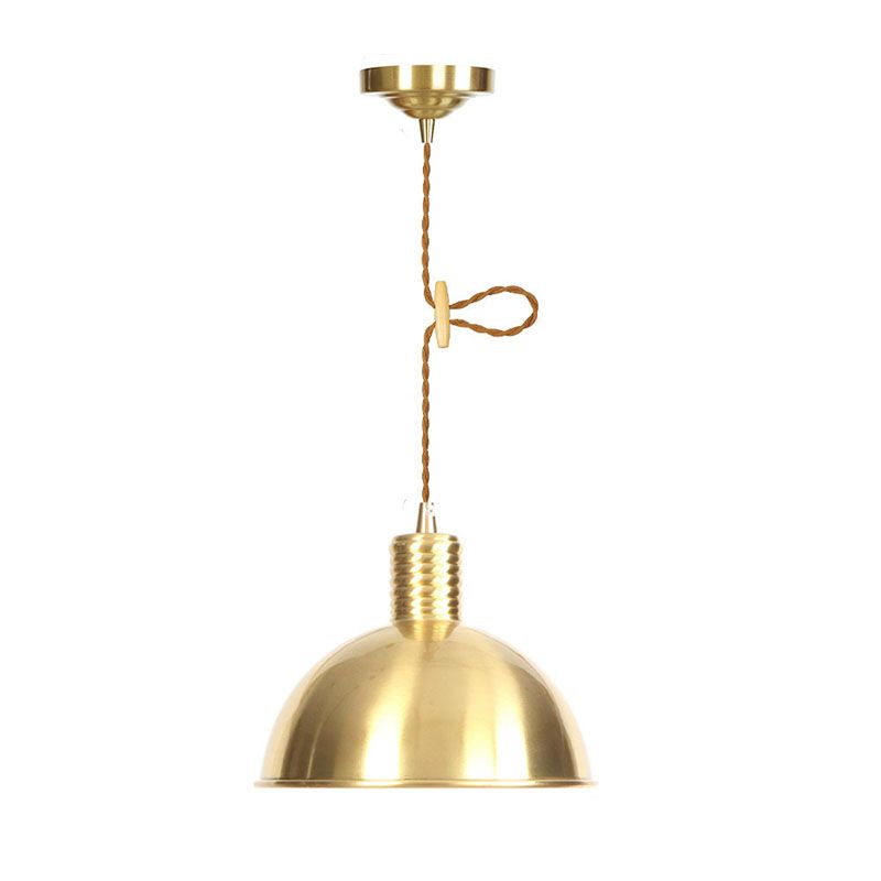 Zeitgenössischer Stil Metal -Runde Anhänger Beleuchtung Leuchten 1 leichte Deckenlichter in Gold