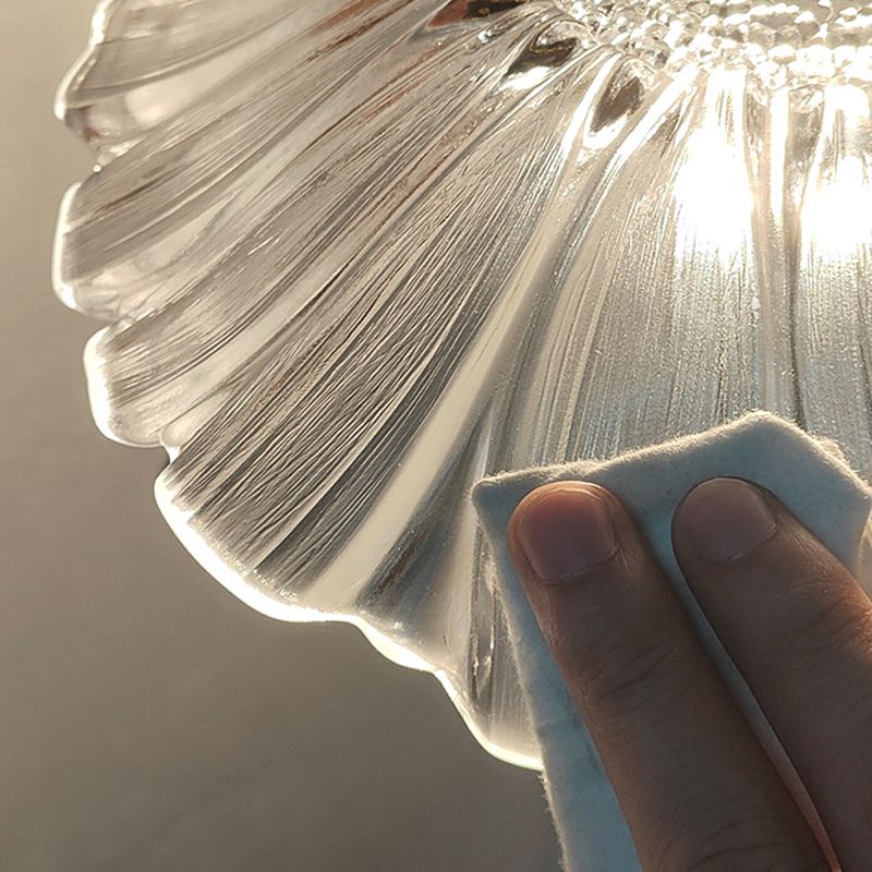 Nordic Style Ceiling Light Transparent Glass Shade Ceiling Lamp for Living Room