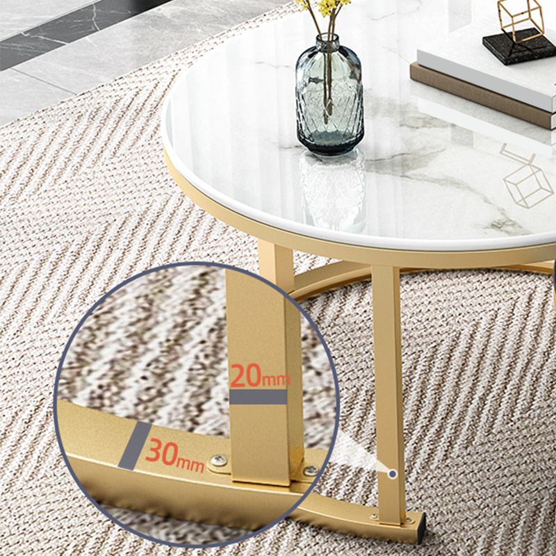 Frame Contemporary Coffee Table Set Glass Top Coffee Cocktail Table