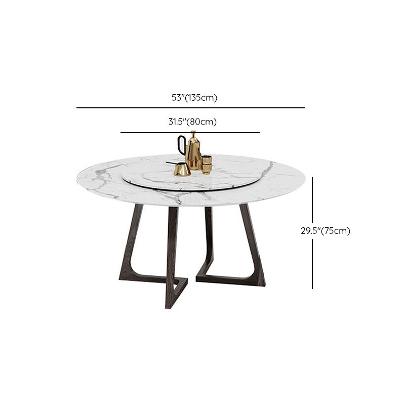 Metal and Stone Table Glam Style Minimalist Home Round Dining Table
