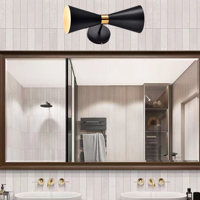 Modern Bath Vanity Lighting Metal Black/White Vanity Lamp for Bathroom