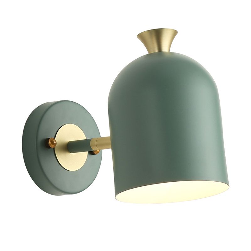 Modern Concise Macaron Wall Lamp Wrought Iron Dome Wall Light for Interior Spaces